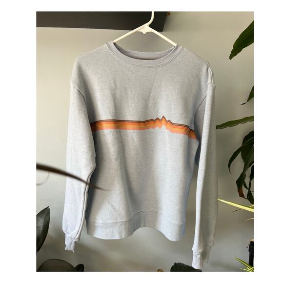 Patagonia crewneck sweatshirt Ridge Rise Stripe Uprisal in pale blue - Picture 1 of 4